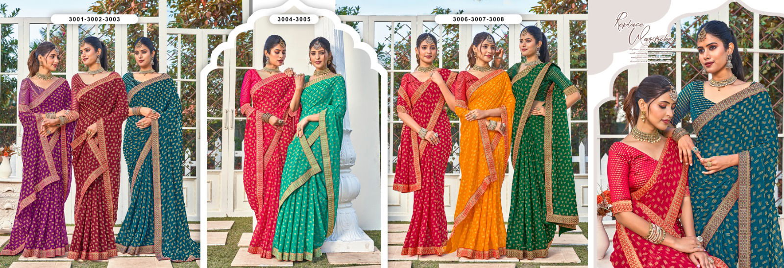 Madhubani Vol 3 By Saroj Chiffon Sarees Catalog